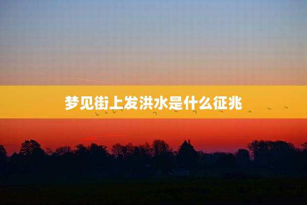 梦见街上发洪水是什么征兆