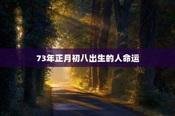73年正月初八出生的人命运