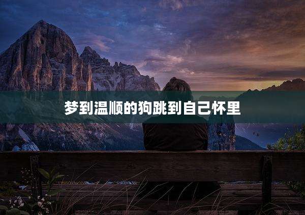 梦到温顺的狗跳到自己怀里