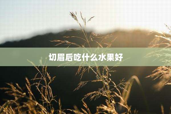 切眉后吃什么水果好
