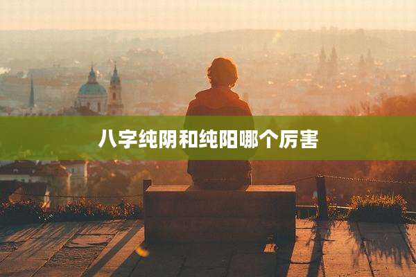 八字纯阴和纯阳哪个厉害