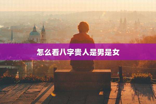 怎么看八字贵人是男是女