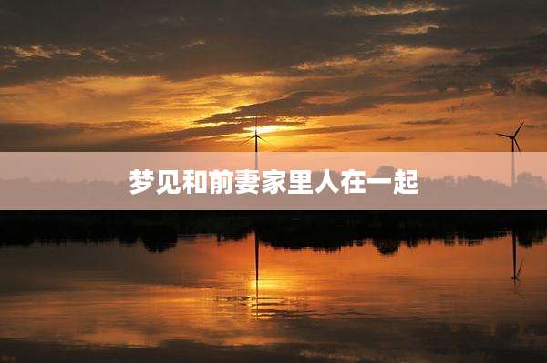 梦见和前妻家里人在一起