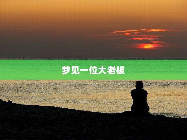 梦见一位大老板