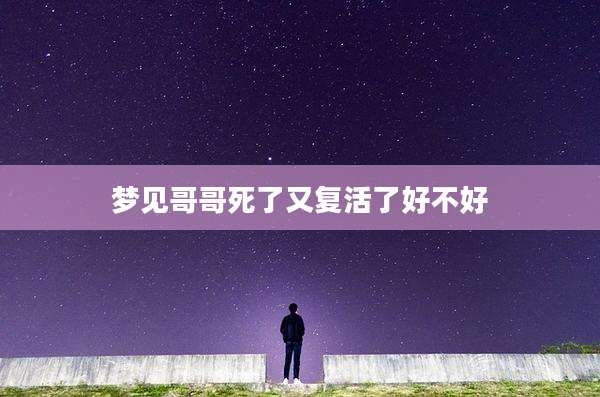 梦见哥哥死了又复活了好不好