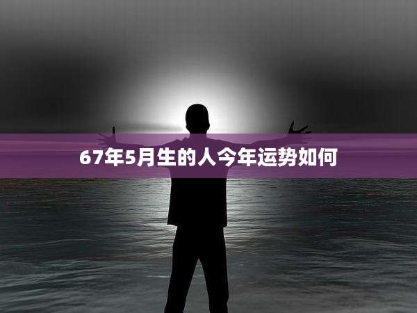 67年5月生的人今年运势如何