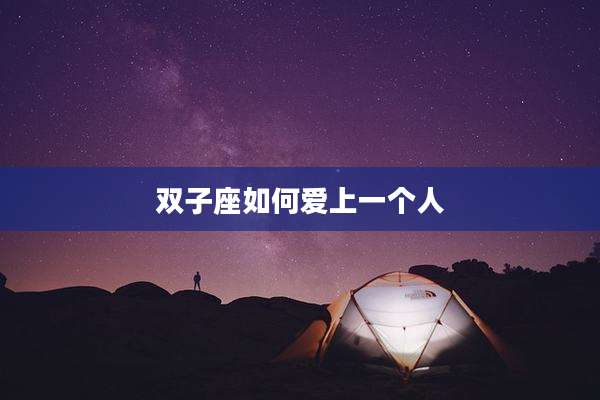 双子座如何爱上一个人