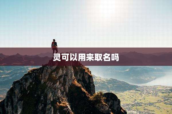 灵可以用来取名吗