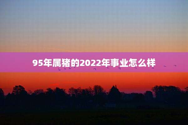 95年属猪的2022年事业怎么样