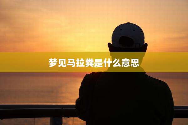 梦见马拉粪是什么意思