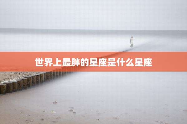 世界上最胖的星座是什么星座