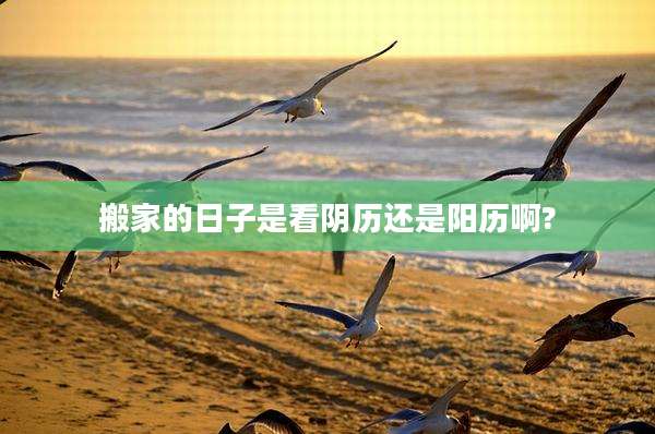 搬家的日子是看阴历还是阳历啊?