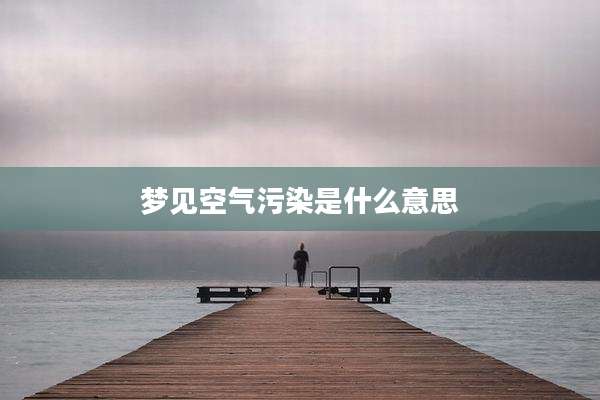 梦见空气污染是什么意思