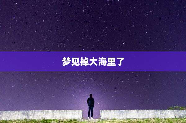 梦见掉大海里了