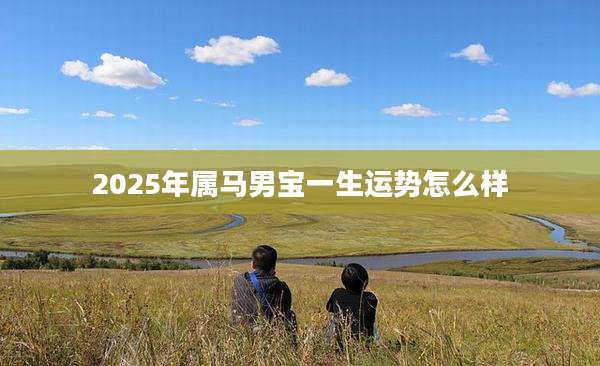 2025年属马男宝一生运势怎么样