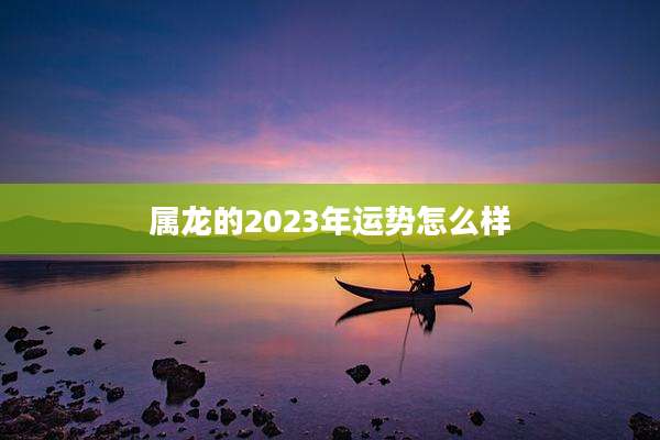 属龙的2023年运势怎么样