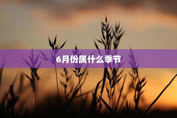 6月份属什么季节