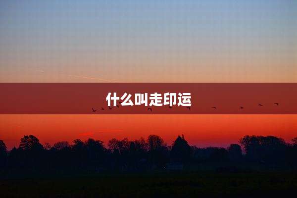 什么叫走印运