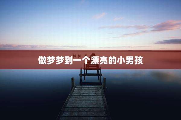 做梦梦到一个漂亮的小男孩