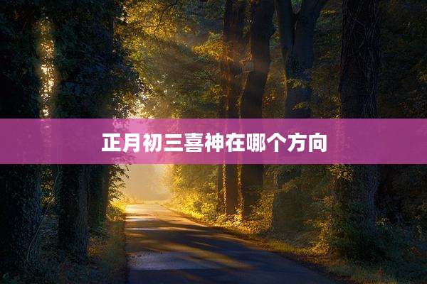 正月初三喜神在哪个方向