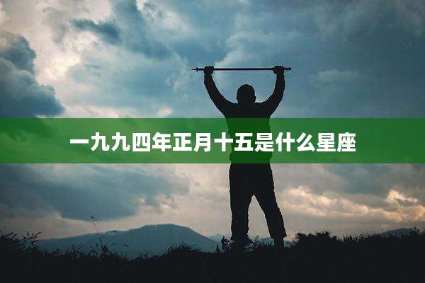 一九九四年正月十五是什么星座