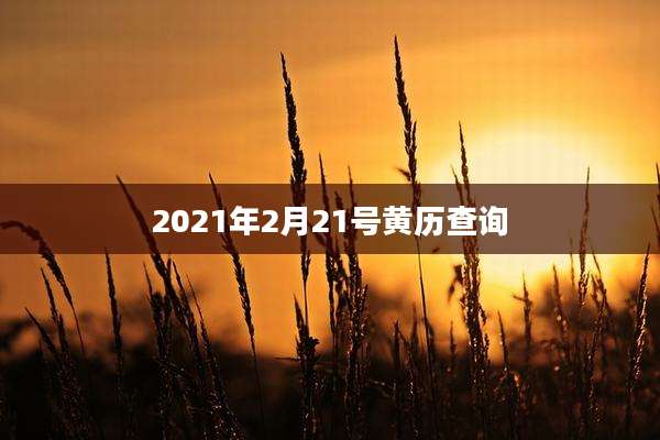 2021年2月21号黄历查询