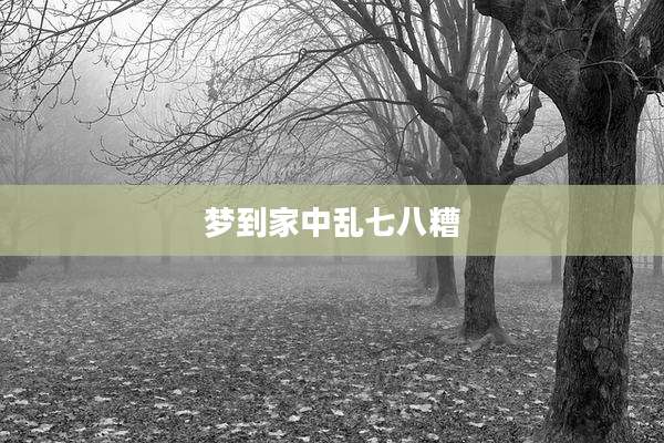 梦到家中乱七八糟
