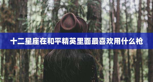 十二星座在和平精英里面最喜欢用什么枪