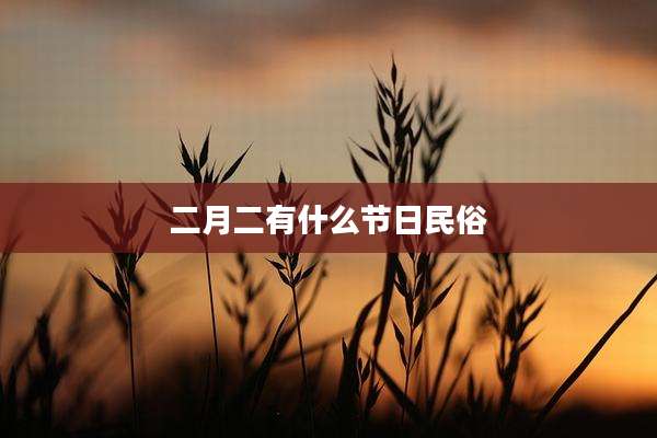 二月二有什么节日民俗