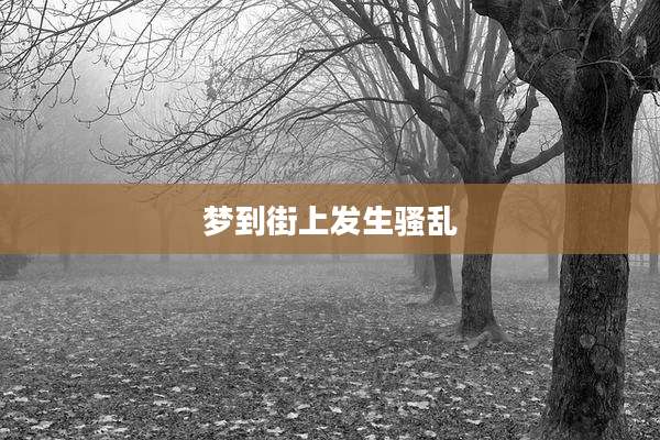 梦到街上发生骚乱