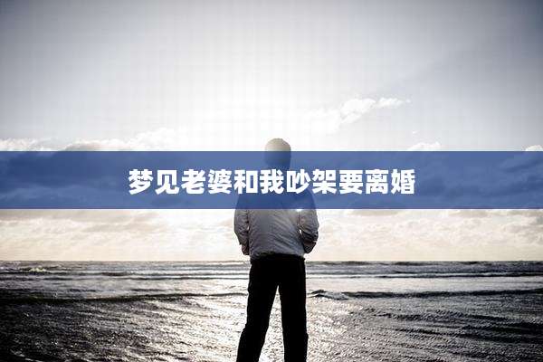 梦见老婆和我吵架要离婚