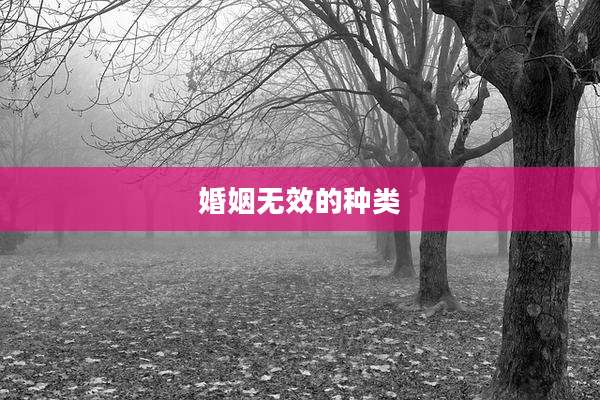 婚姻无效的种类