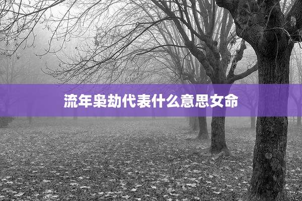流年枭劫代表什么意思女命