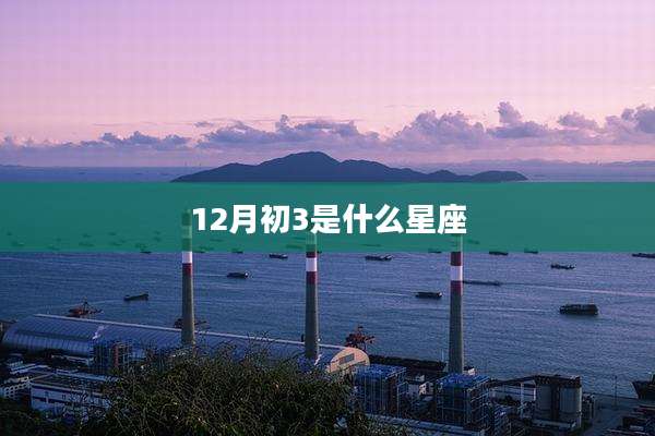 12月初3是什么星座