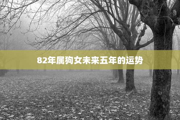 82年属狗女未来五年的运势