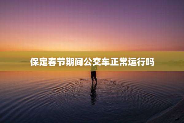 保定春节期间公交车正常运行吗