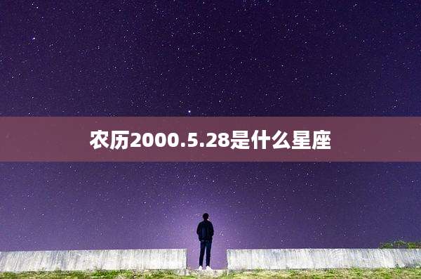 农历2000.5.28是什么星座
