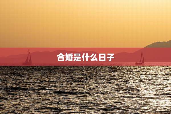 合婚是什么日子