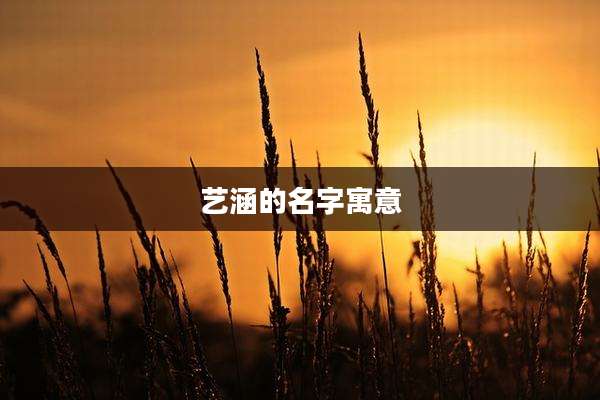 艺涵的名字寓意
