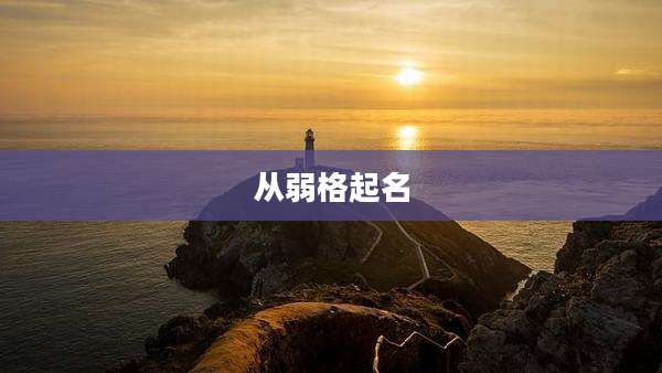 从弱格起名