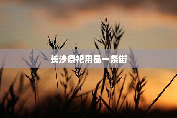长沙祭祀用品一条街