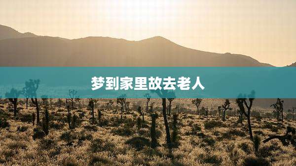 梦到家里故去老人