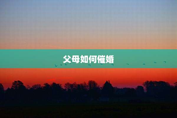 父母如何催婚
