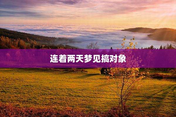 连着两天梦见搞对象