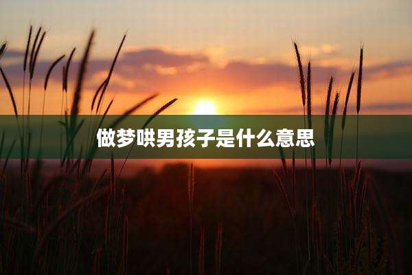 做梦哄男孩子是什么意思