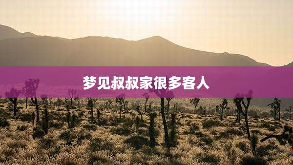 梦见叔叔家很多客人