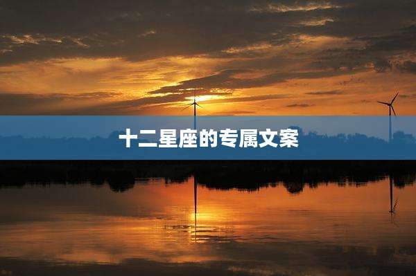 十二星座的专属文案
