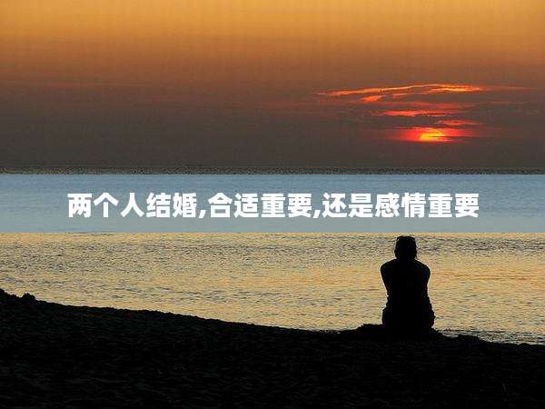 两个人结婚,合适重要,还是感情重要