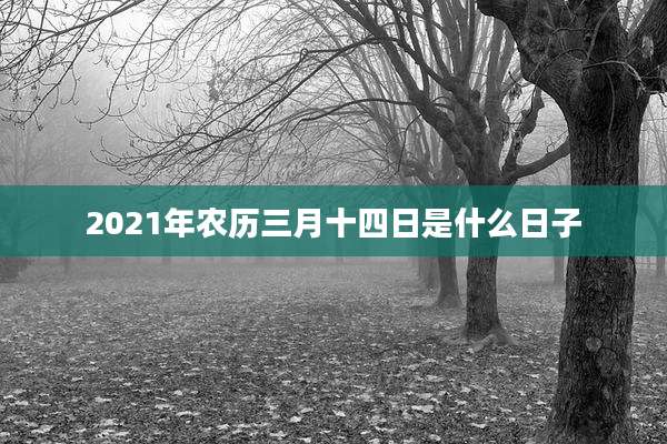 2021年农历三月十四日是什么日子