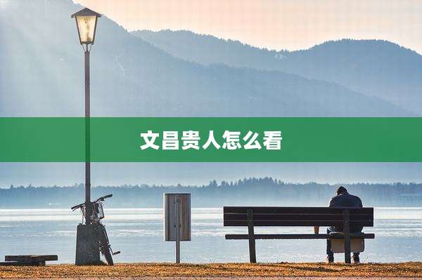 文昌贵人怎么看